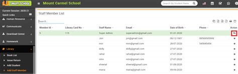 How to add staff member as Library Member? - Smart School : School ...