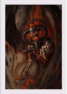 Firer Reaper Paper Poster White Frame | Top Acrylic Glass 13inch x ...