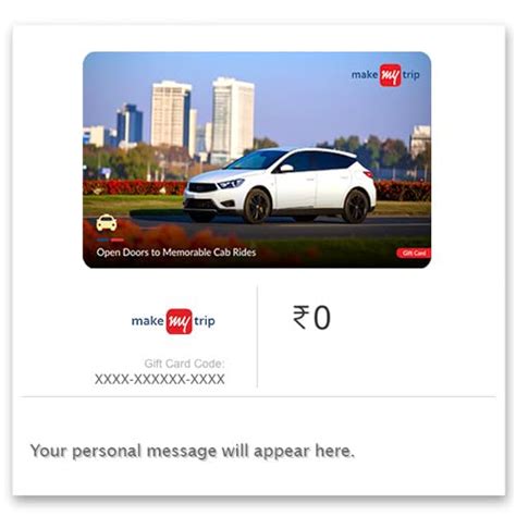 MakeMyTrip Cabs| Flat 7% off | E-Gift Card | Instant Delivery | Valid ...