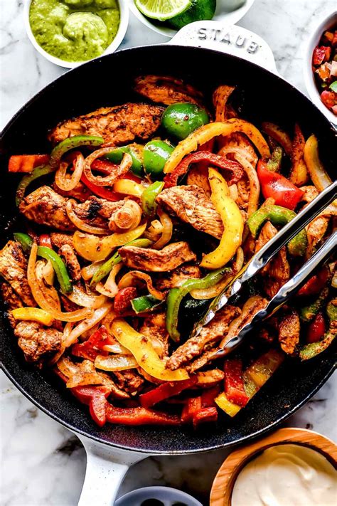 Chicken Fajitas | foodiecrush.com