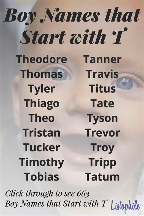 Boy Names that Start with T | T boy names, Best character names, Pretty ...