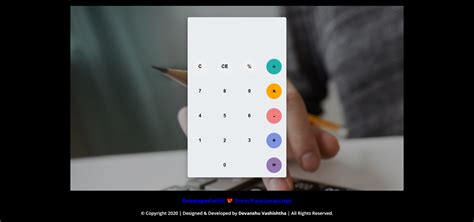 JavaScript Calculator 的图像结果