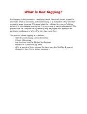 Image result for Red Tagging Items