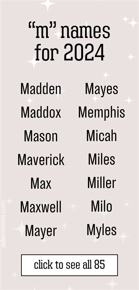 Boy names that start with m – Artofit