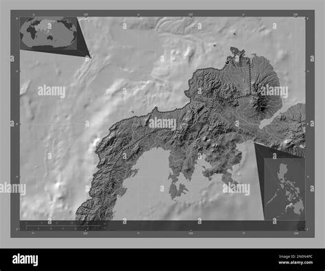 Zamboanga del Norte, province of Philippines. Bilevel elevation map ...