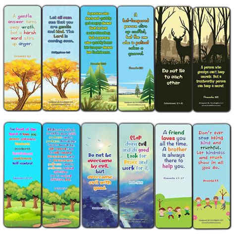 Buy Bible Bookmarks for Kids - Character Building Series 3 (12 Pack ...