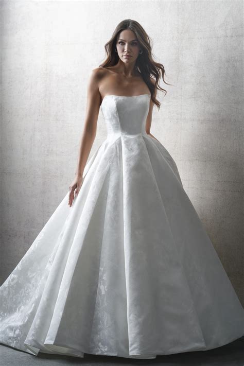 Timeless Strapless Jacquard Ball Gown | Kleinfeld Bridal