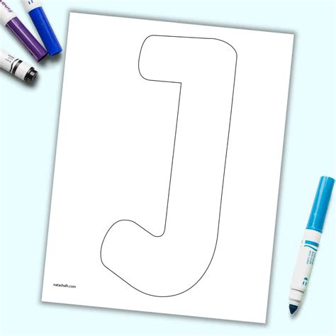 Bubble Letter J Stencils
