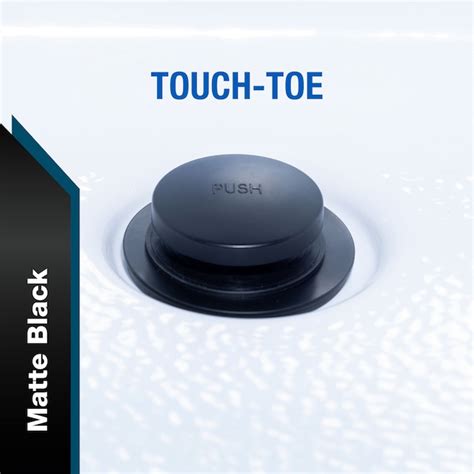 Dearborn Matte Black Touch Toe Trim Stopper Assembly in the Bathtub ...