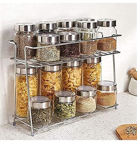 CR18 COLLECTION Heavy Black Kitchen Rack, Kitchen Organizer and Space ...