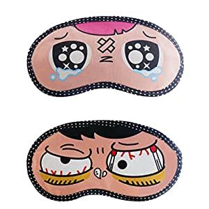 Buy Jenna P Inju Sleepy Cartoon Face Sleeping Eye Mask (Pack of 2 ...
