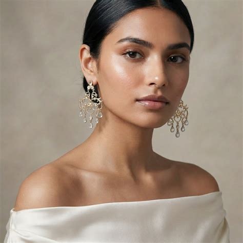 Chandrika Kundan Chandelier Earrings | Rhodium Plated Handmade Earrings ...