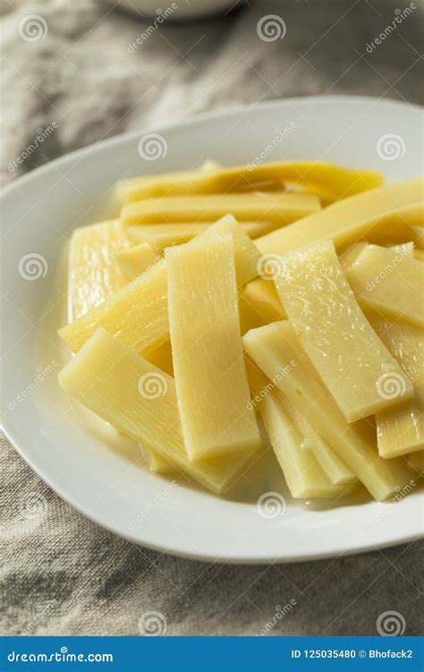 Raw Canned Bamboo Shoots stock photo. Image of cooking - 125035480