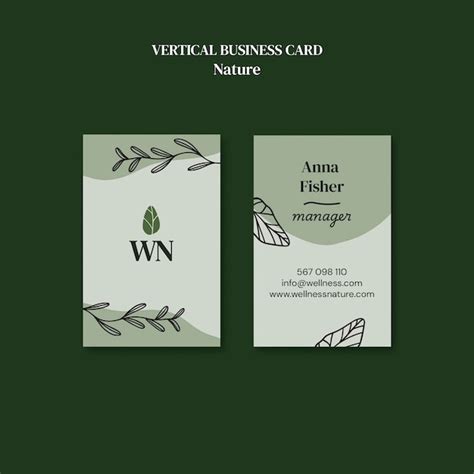 Nature business card template design | Free PSD