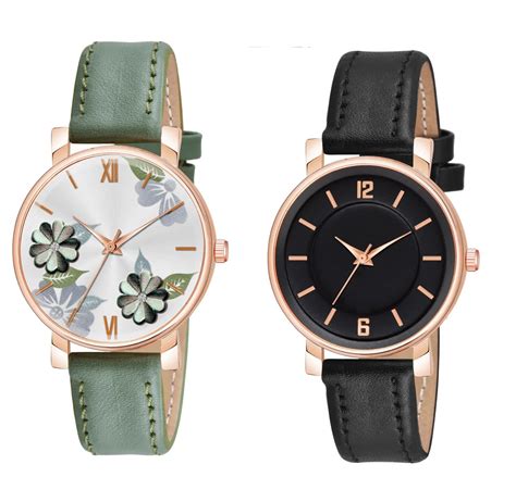 Buy KIROH Green Flower and 6 to 12 Antique Dial Analogue Stylish ...