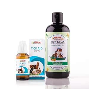 Buy Bakson Veterinary | Tick & Fleas Shampoo + Tick Aid Drops Online at ...