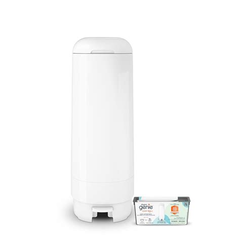 Diaper Genie Signature Pail Includes 1 Easy Roll Refill with 18 Bags ...