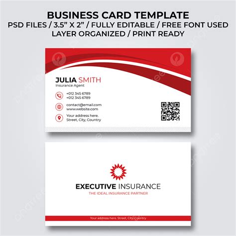 Insurance Agent Business Card Template Template Download on Pngtree