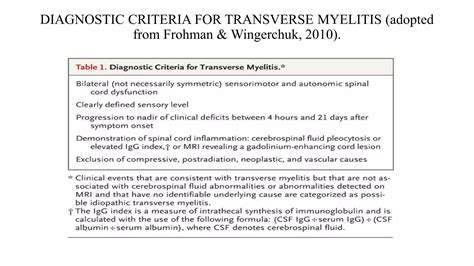 Physiotherapy management of transverse myelitis : A case study.ppt