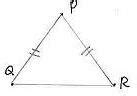 A right angled triangle with 2 sides equal