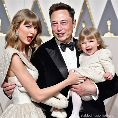 Elon Musk and Taylor Swift Happy Family with Baby | Stable Diffusion Online - family of elon musk