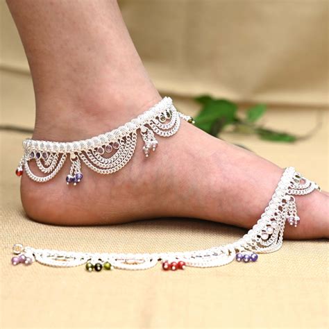 Buy Silver Anklets for Women | Silver Payal Design Online – Khushbu ...