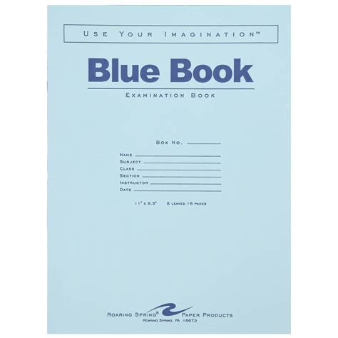 Blue Book Examination Book - 11" x 8.5"