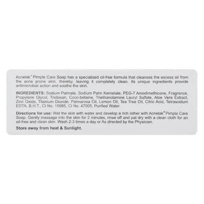 Acnelak Pimple Care Soap, 75g : Menarini - ClickOnCare.com