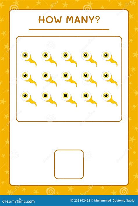 How Many Eye, Game for Children. Vector Illustration Stock Vector - Illustration of vision ...