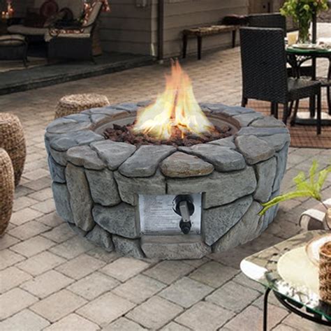 Propane Fire Pit Stone Look at Victoria Brownlee blog