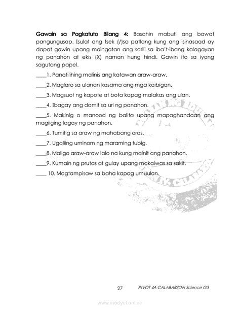 Image result for Grade 3 Science Module 4th Quarter