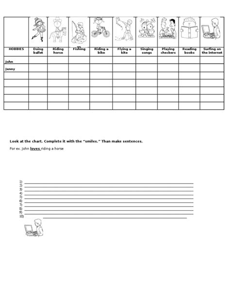 English Sing Sing Hobbies Worksheet 的图像结果