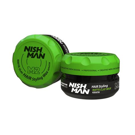 NISHMAN M2 Matte Hair Styling Clay Wax mit Keratin 100 ml - NISHMAN G