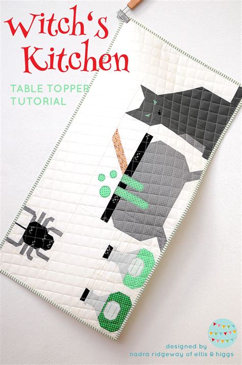 Witch's Kitchen Table Topper - A Free Halloween Quilt Pattern Add-On ...
