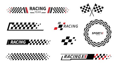 Sport auto streep stickers Race vlag Checkered vlag Racing strepen ...