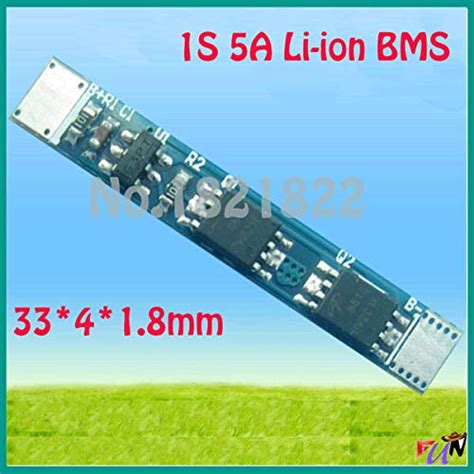 Buy Batcus 1S 5A 4.2V li-ion BMS Small Size PCB Battery Protection ...