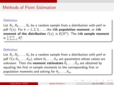 Point Estimation Methods 的图像结果