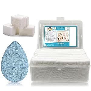 Majestique Cotton Face Pads & Finger Reusable Sponge - Makeup Removing ...