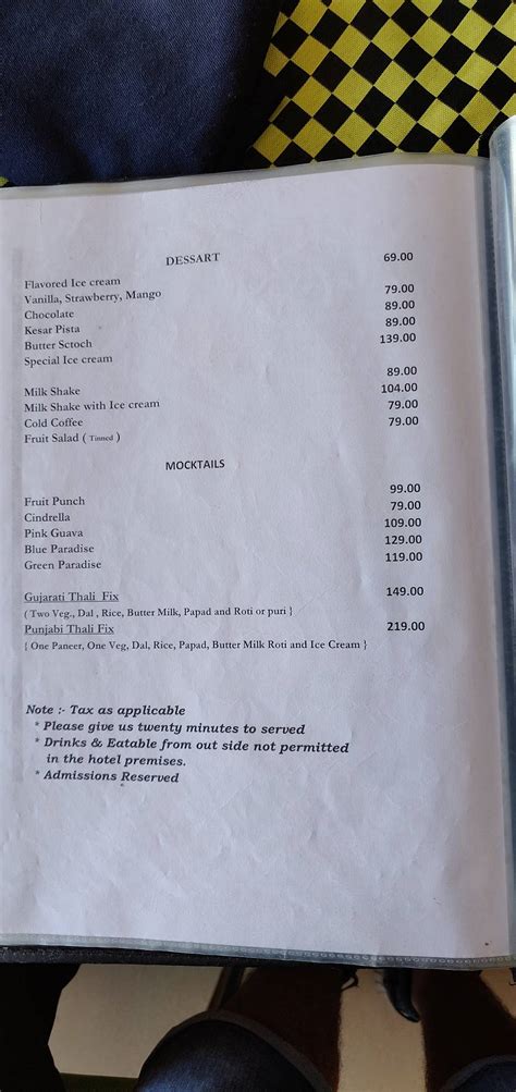 Menu at *BAWARCHI* JAY KANKESHWARI The Multi Cuisine Restaurant, Diu