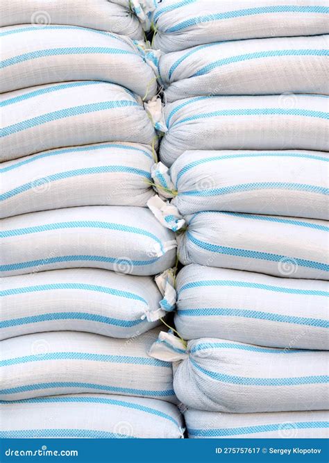 Vertical Image of a Lot of Bags of Gravel or Sand for the Construction ...