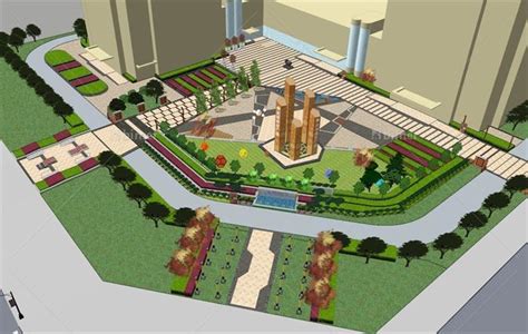 72个广场、公园景观设计SU模型（含缩略图） - SketchUp模型库 - 毕马汇 Nbimer