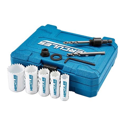 3/4 in. to 1-1/2 in. Bi-Metal Hole Saw Set, 9-Piece