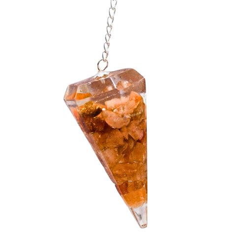 Red Aventurine Orgone Pendulum - Premium Crystal Dowsing Pendulums
