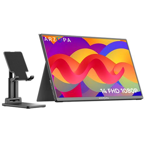 Buy ARZOPA Portable Monitor & Stand, 14.0'' 1080P FHD Laptop Monitor ...