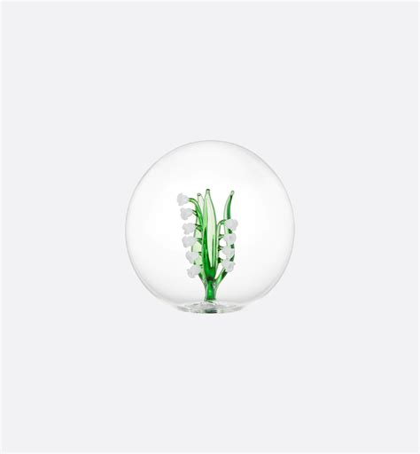 Large Decorative Glass Ball Lily of the Valley, Green | DIOR