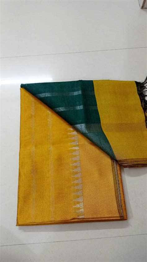 Champa Silk Yellow & Green Saree– Gi Heritage