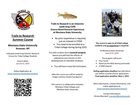 Trails to Research - Summer 2025 Course at MSU Bozeman