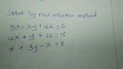 Image result for Row Reduction Method