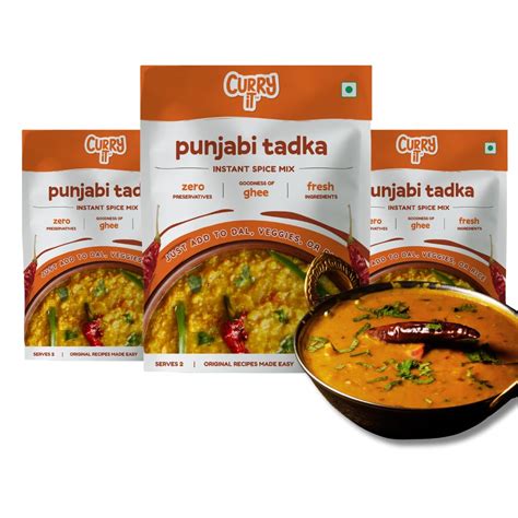 CURRYiT Instant Punjabi Dal Tadka Just Add to Boiled Dal, Veggies or ...