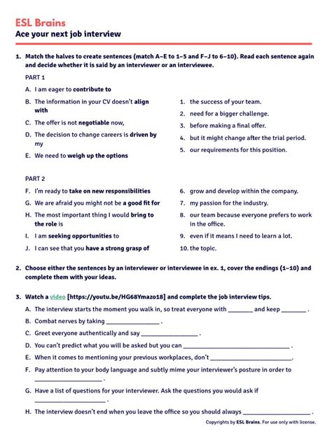 ESL Elementry Sample Job Interview 的图像结果